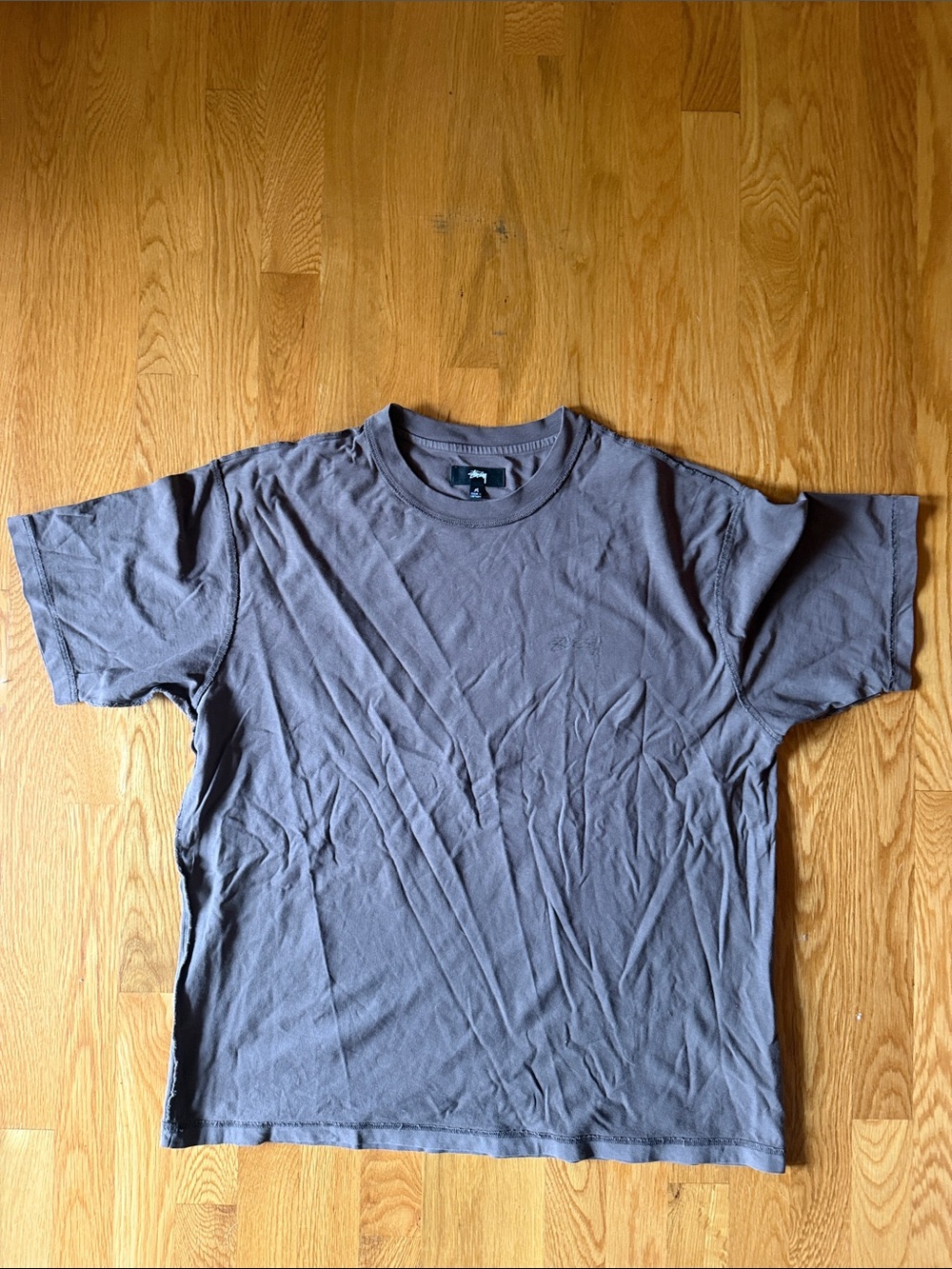 Stssy Lazy Tee Faded Black Medium Su24 Nwot View 3